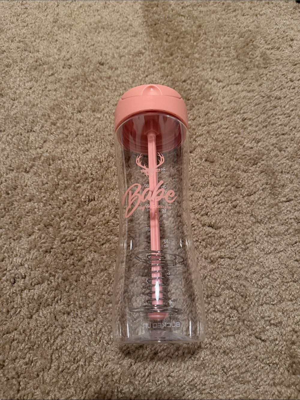 Babe by Bucked Up Pink Shaker Bottle 🧡